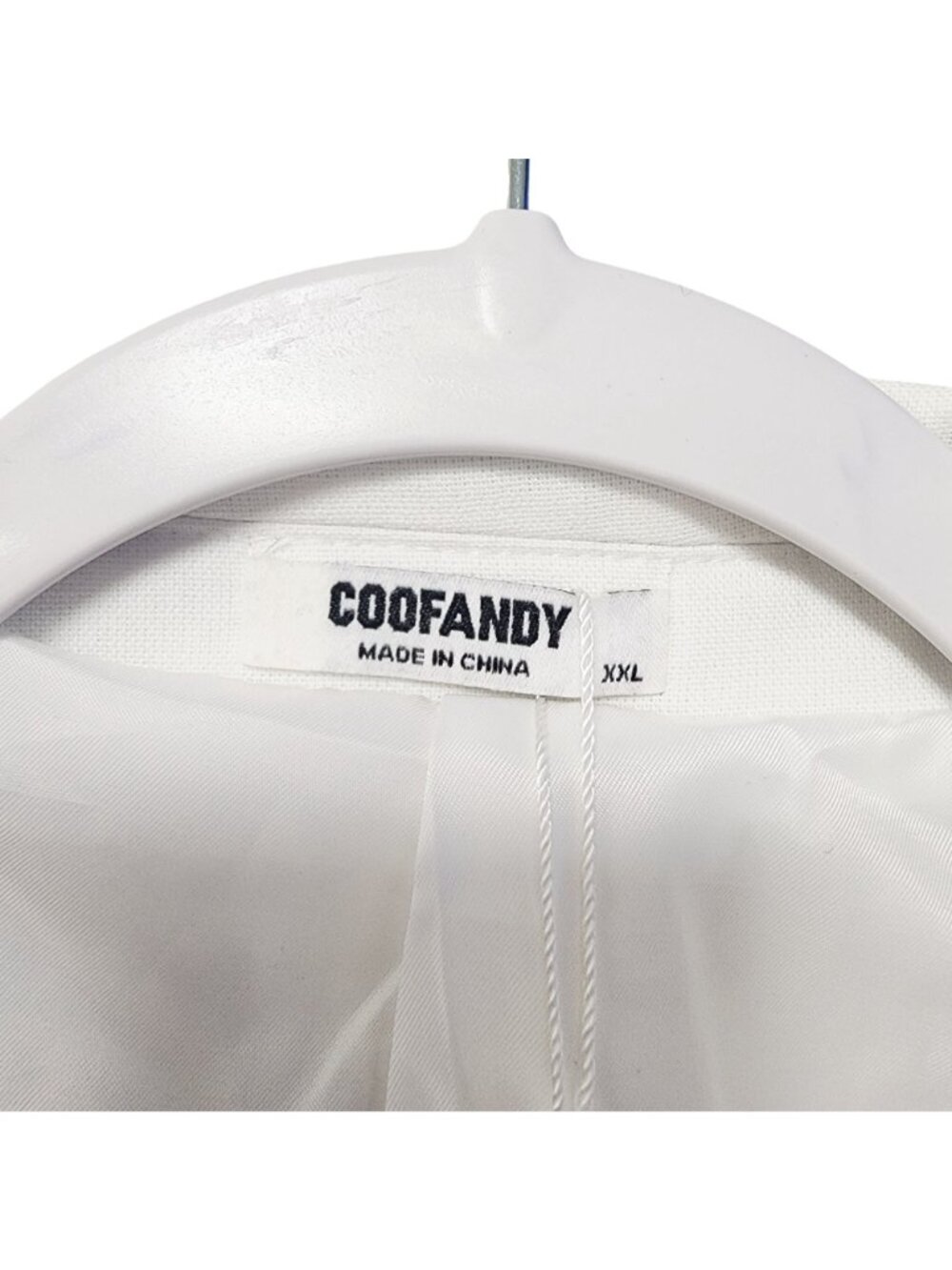 Coofandy Mens White 2-Piece Suit With Jacket & Drawstring Pants Size XXL - Picture 2 of 13